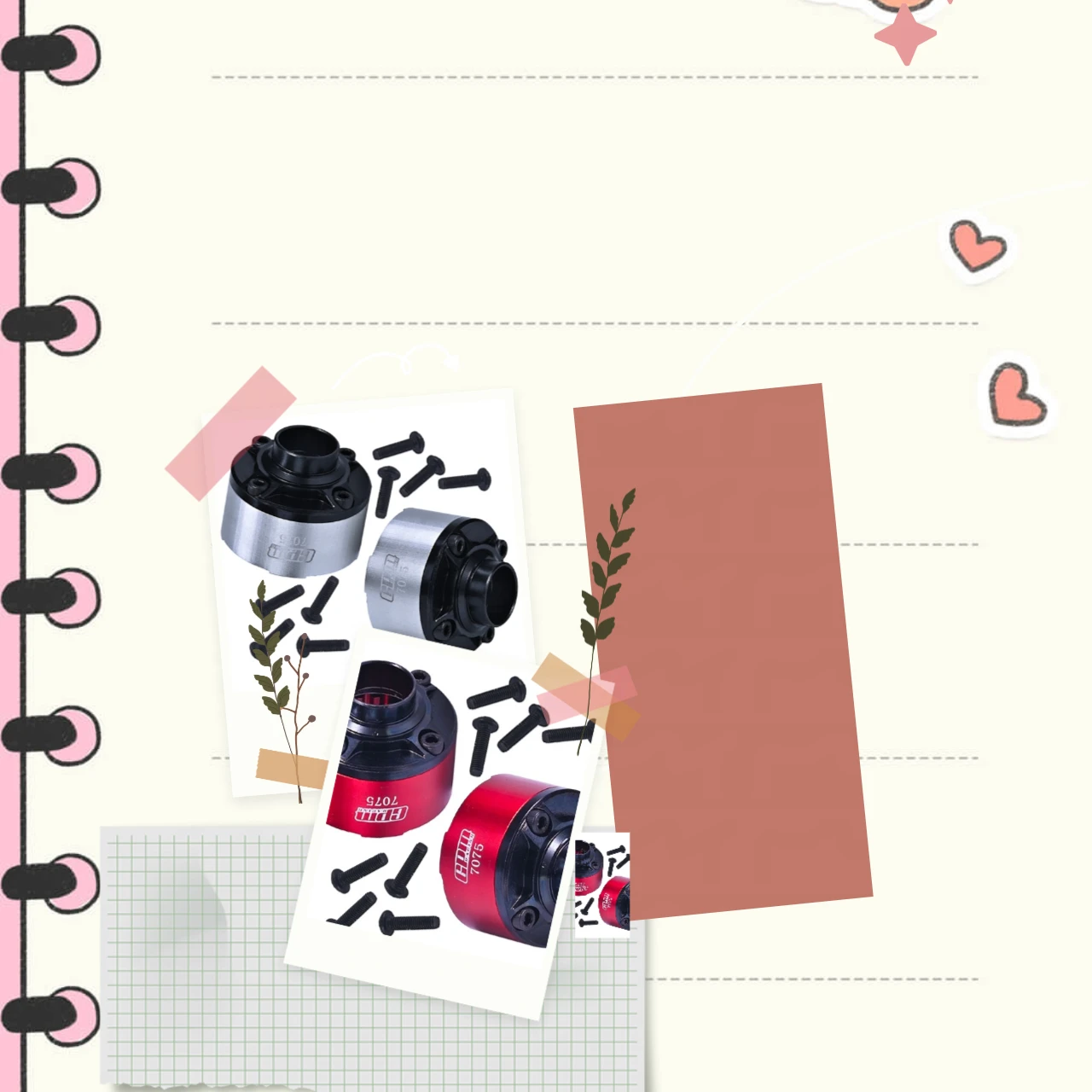 

GPM Carbon Steel Aluminum 7075 Diff Case Set for TRAXXAS XRT X-Maxx Front Center Rear Durable Upgrade Kit