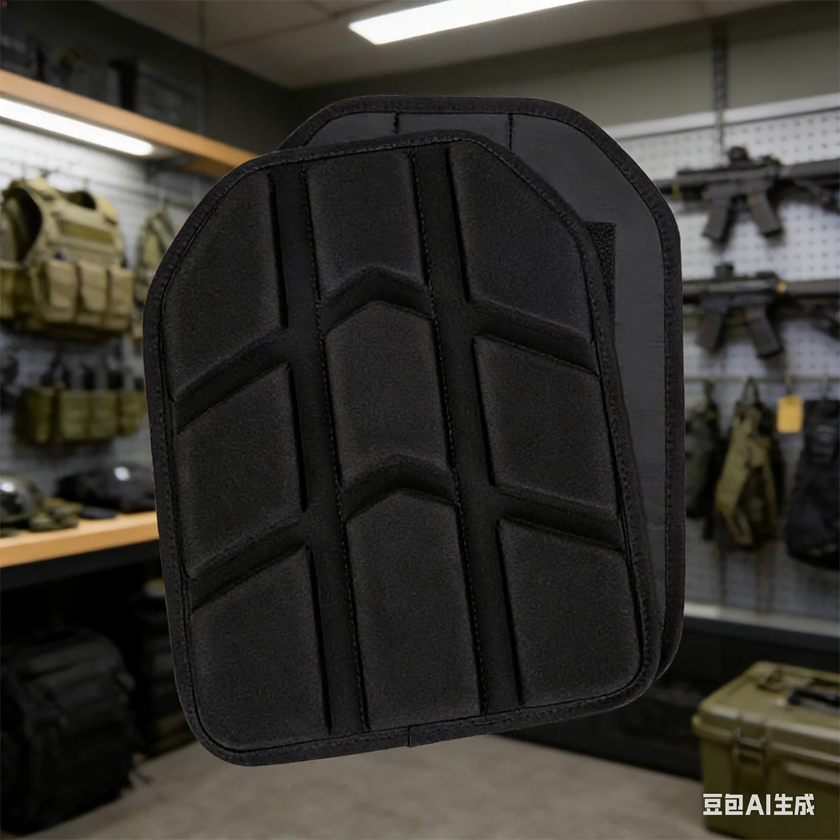 Tactical Vest Pad for Paintball Game Vest 2 Pieces Removable Molded Tactical Plate Carrier Vest Cushion 25x30cm