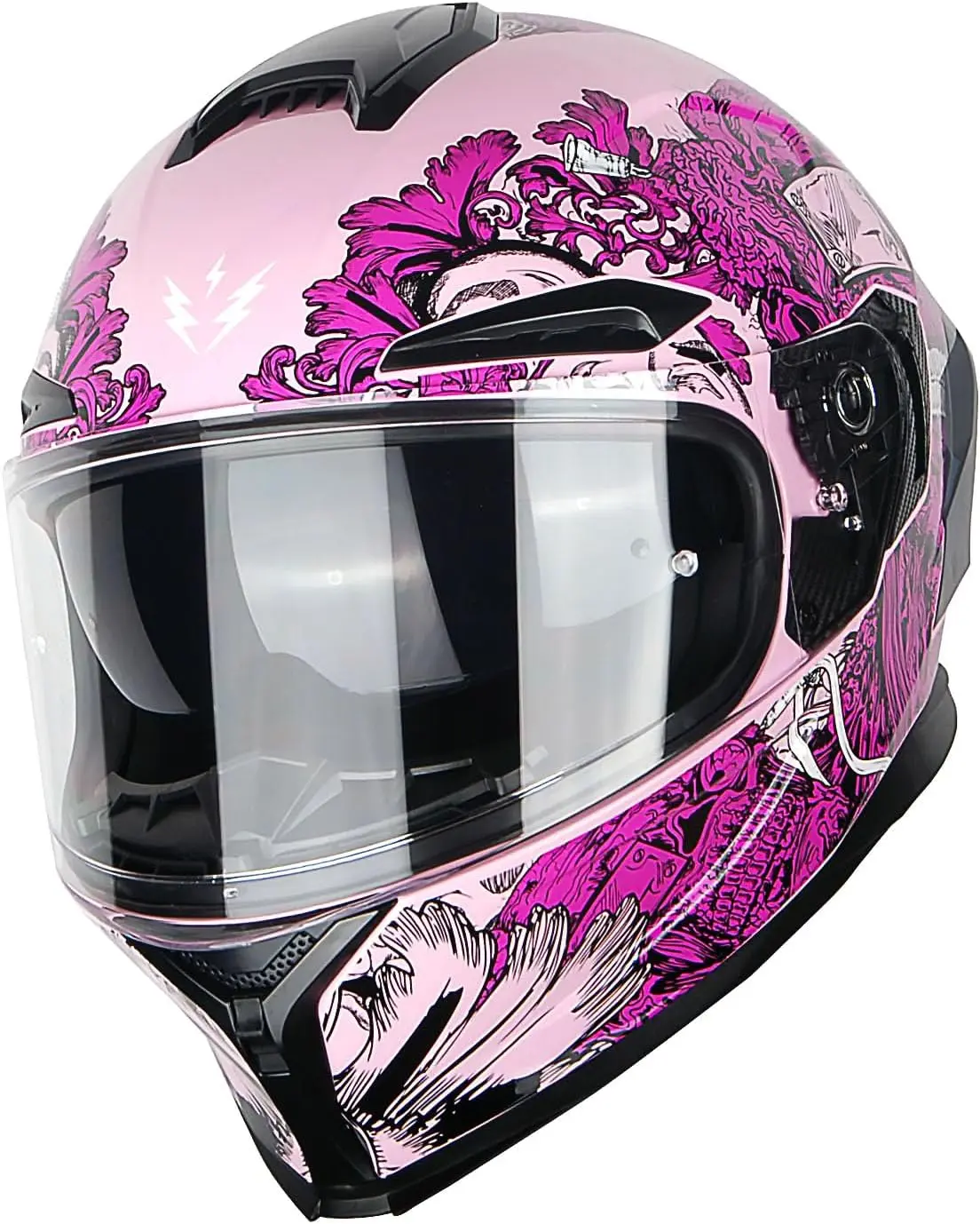 Motorcycle Full Face Helmet Ghost Street Bike Smoked Inner Visor Dual Visor Sun Shield: HJAH15