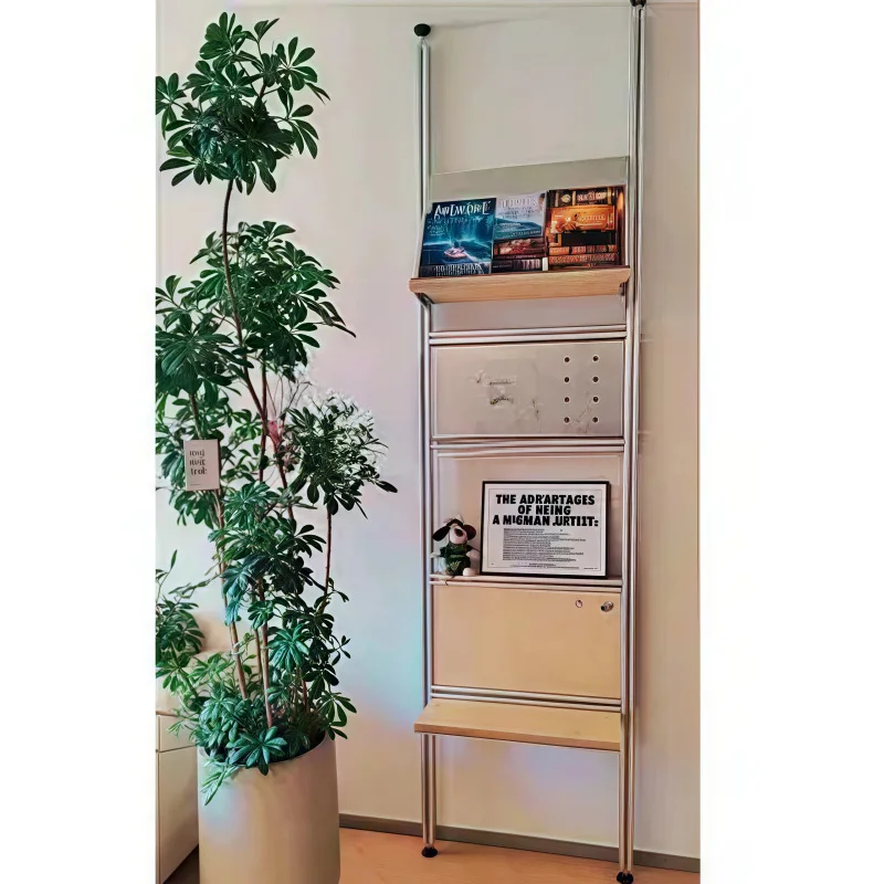 

Industrial style aluminum profile DIY rack, household partition storage display rack, adjustable simple book and newspaper rack