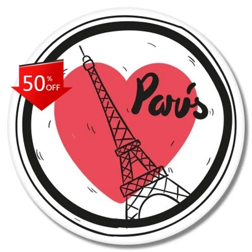 

Paris Heart Design Phone Cute Motor Home Window Laptop Boat Decoration Unique Trendy Funny Aesthetic