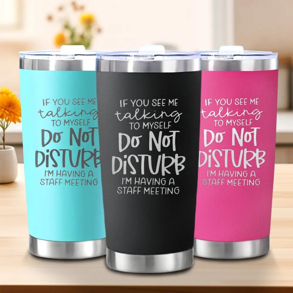 

Термокружка из нержавеющей стали 20 унций с надписью "Собирается персонал: не беспокоить" – забавный офисный подарок для коллег, начальников, друзей, мужчин, работающих в офисе