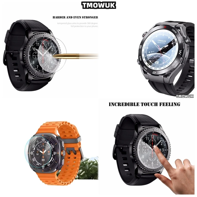 

For Samsung Galaxy Watch8 44mm Classic Full Coverage Anti-Bubble 9H Tempered Glass Screen Film