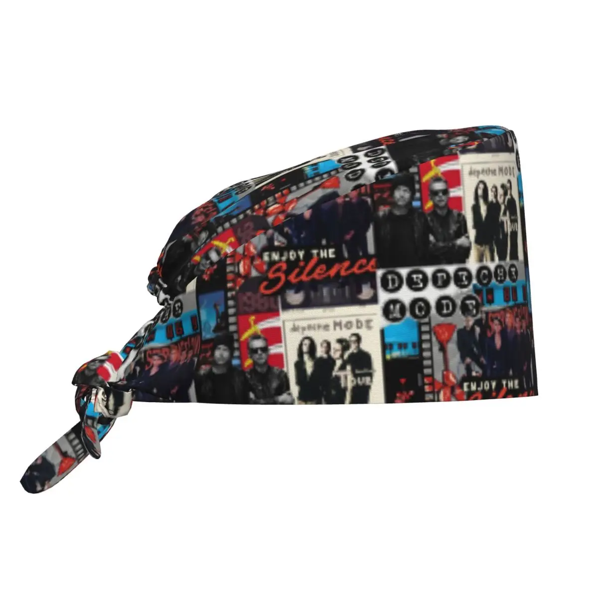 Custom Electronic Rock Depeche Cool Photo CollageMode Medical Staff Scrubs Hat Men Women For Chef Hat Scrub Caps
