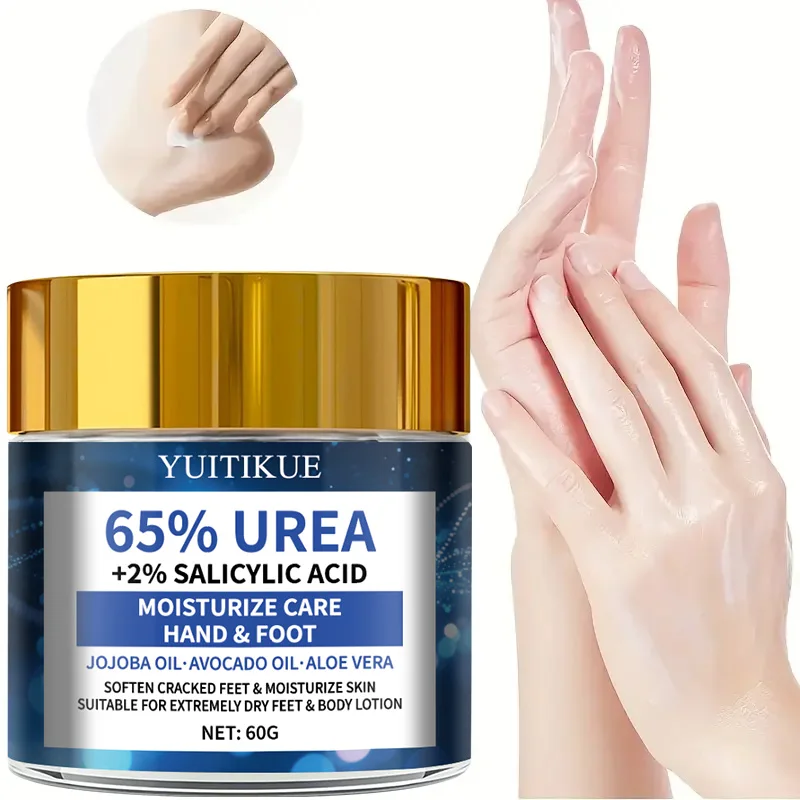 YUITIKUE 65% Urea Foot Cream 60g - Soften Cracked Heels in 2 Weeks, Fast Absorption Non-Greasy, with Jojoba & Avocado Oils