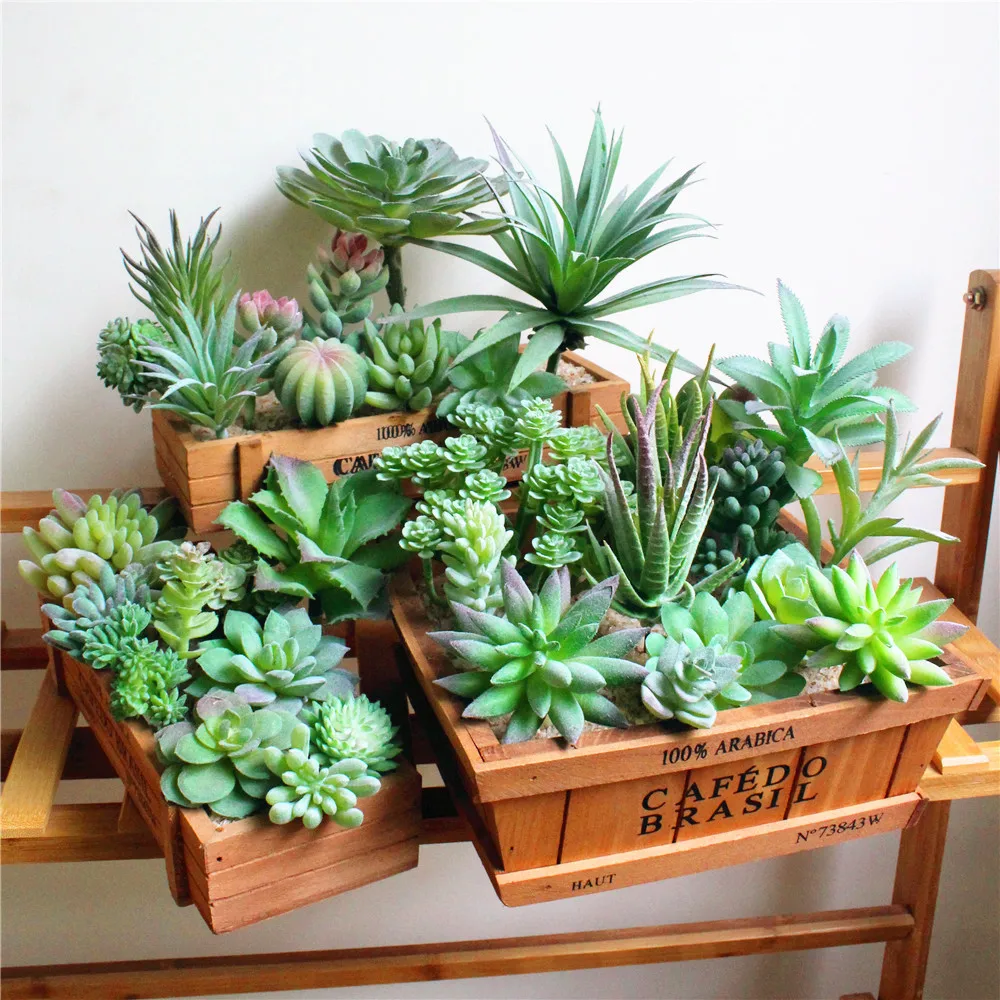 Paisaje suculento Artificial, arreglo de flor de loto, suministros para fiesta de boda y Navidad, plantas falsas, decoración del jardín del hogar