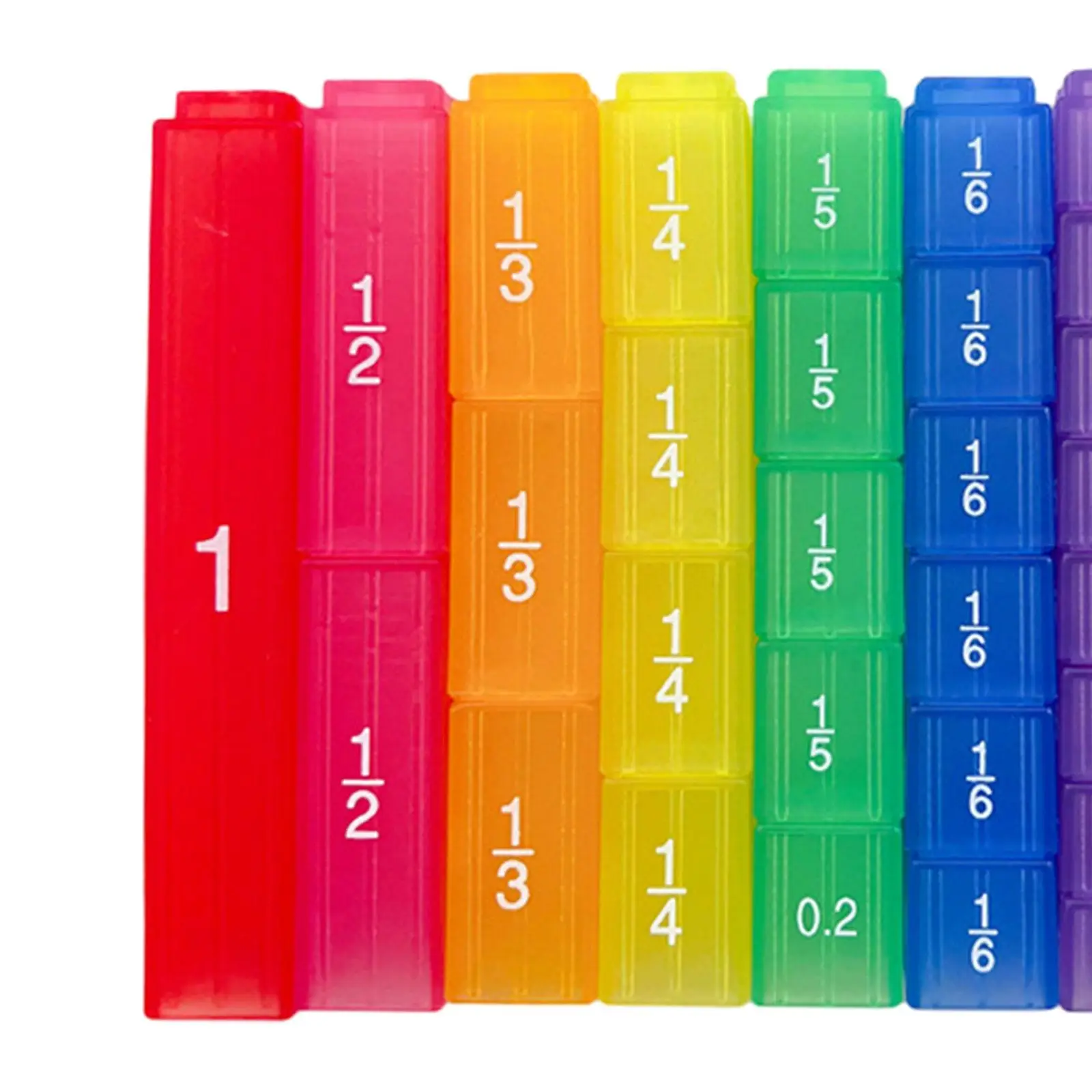 Fraction Cube 51 Pieces Colorful Math Education for Elementary Teaching