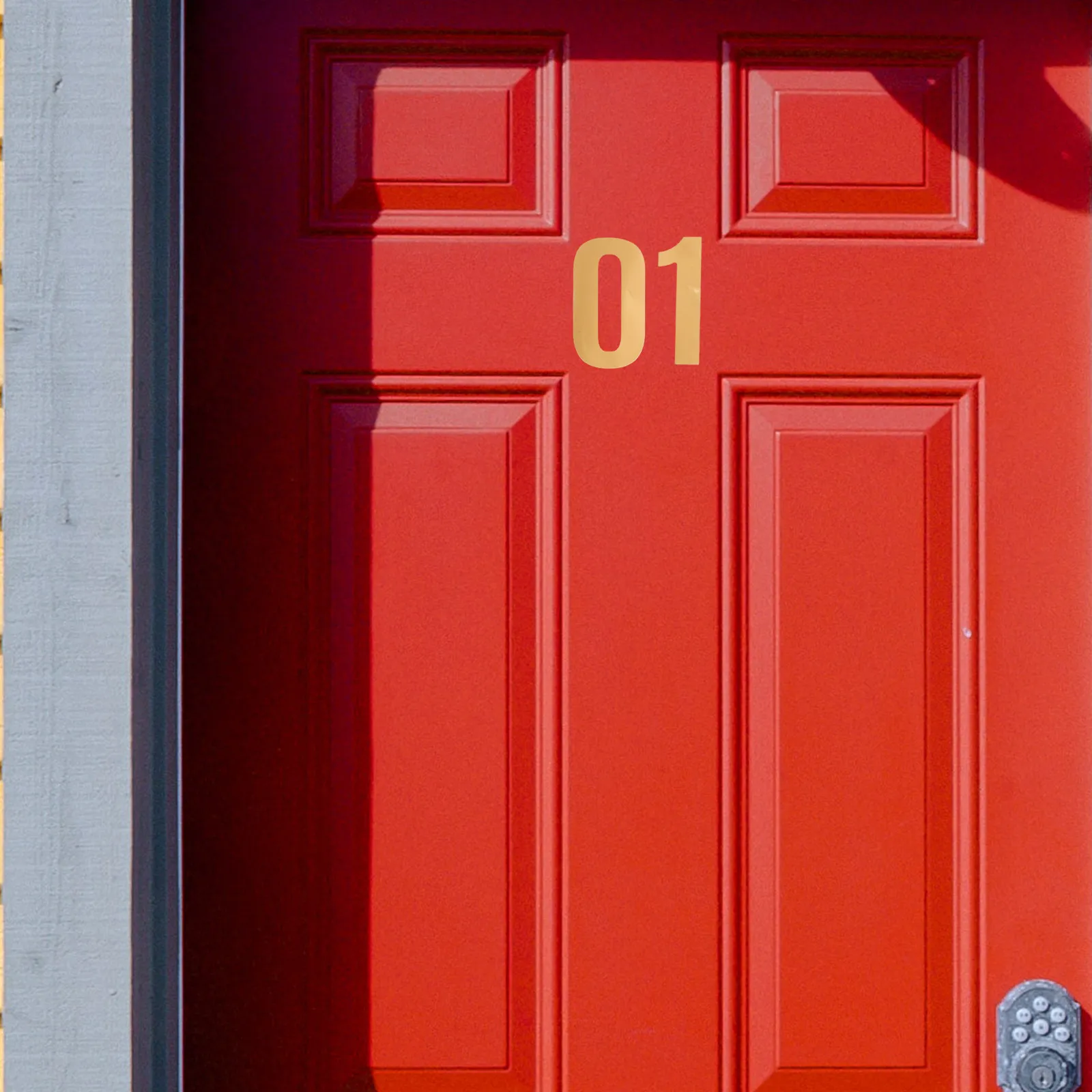 4Sets Modern Waterproof Number Stickers Exterior Mailbox Address Signs Uv Resistant Rain Snow Sun Proof Number Decals