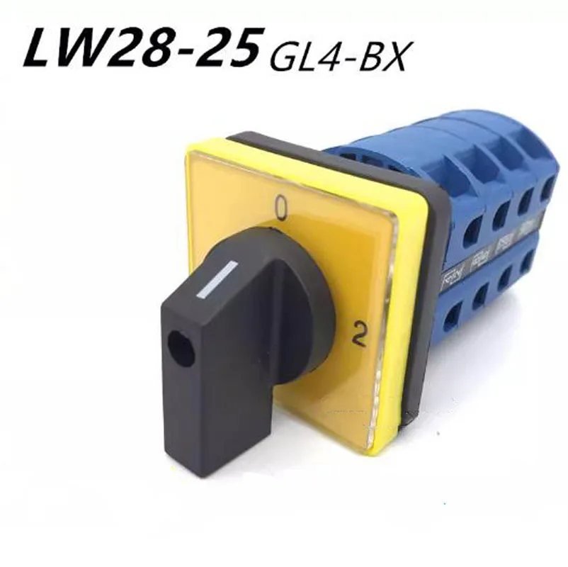LW28-25 GL4-BX Machine Tool Forward Reverse Switch Four Section Switch 25A 1pc