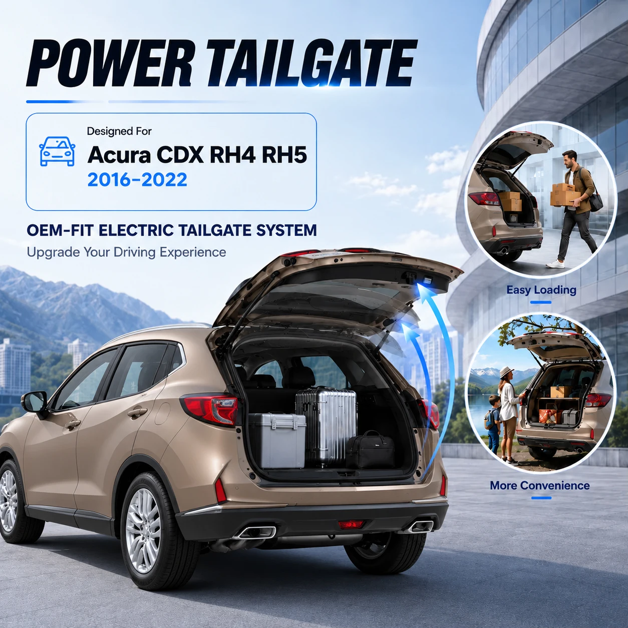For Acura CDX RH4 RH5 2016-2022 Automatic Lifting Electric Tailgate Rear Door Lock Power Tailgate Refitted