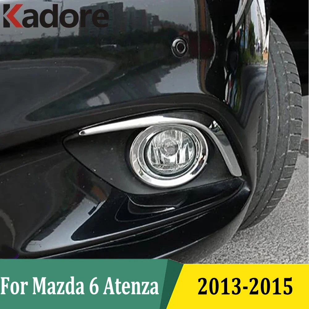 For Mazda 6 M6 Atenza 2013 2014 2015 Sedan Chrome Front Foglight Cover Fog Lights Lamp Trim Frame Car Accessories