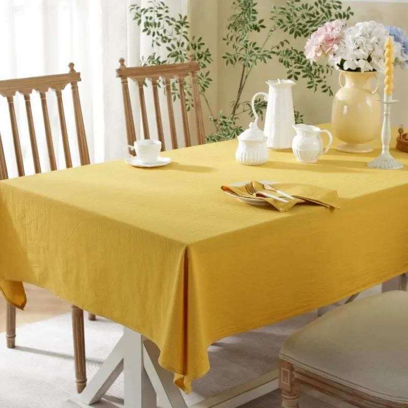

2024Simple solid color washed cotton tableclothCotton Print