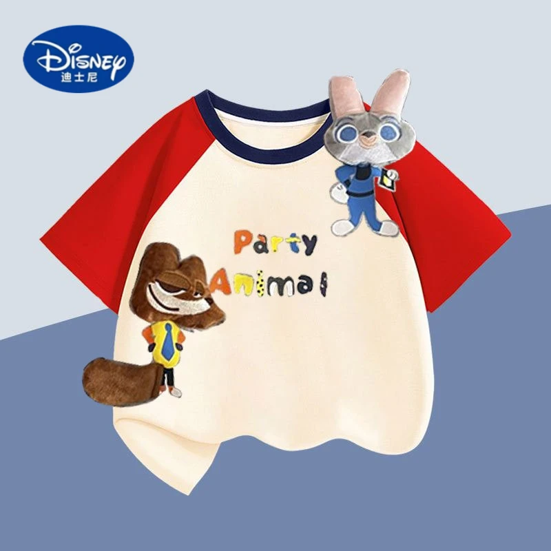 

Disney 2025 Kids' T-Shirt with 3D Fox | Eye-Catching Plush Doll Tee, Cool & Relaxed Fit for Boys