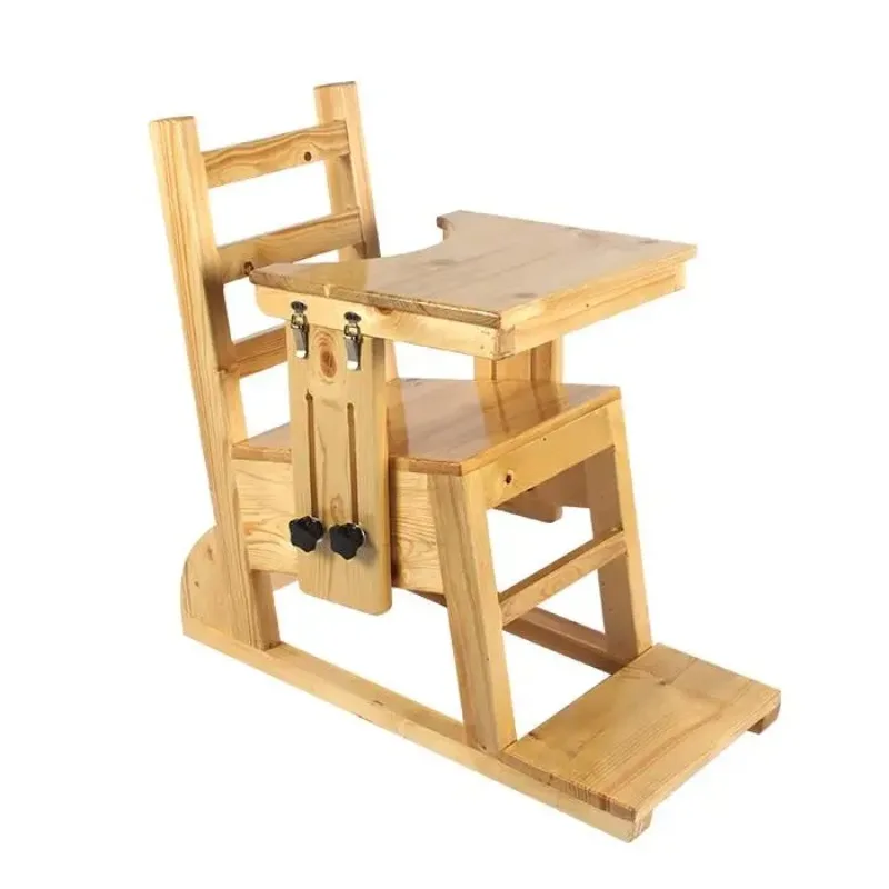 Hyperactive children's positioning chair, special school fixed oblique solid wood chair, high muscle tension children's position