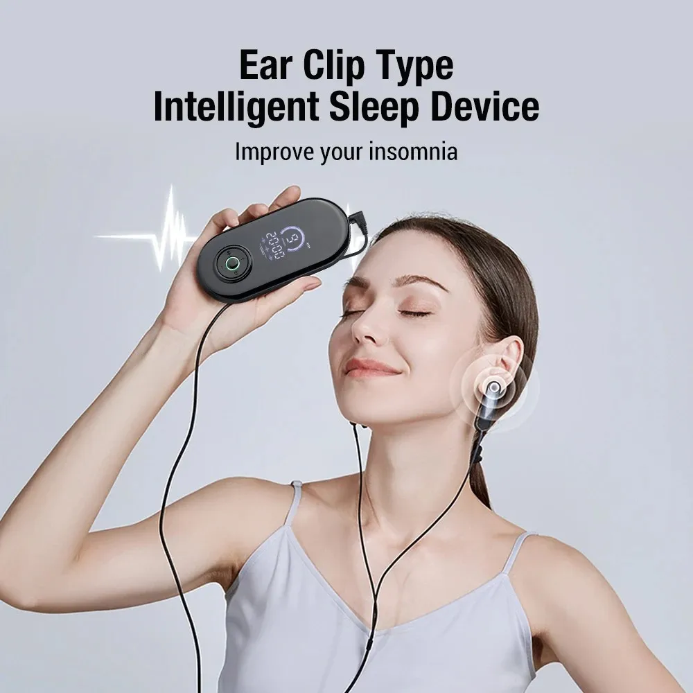 

Ear Clip Insomnia Anxiety Depression Pulse CES Therapy Device Anxiety Electronic Acupuncture Apparatus bluetooth sleeping mask