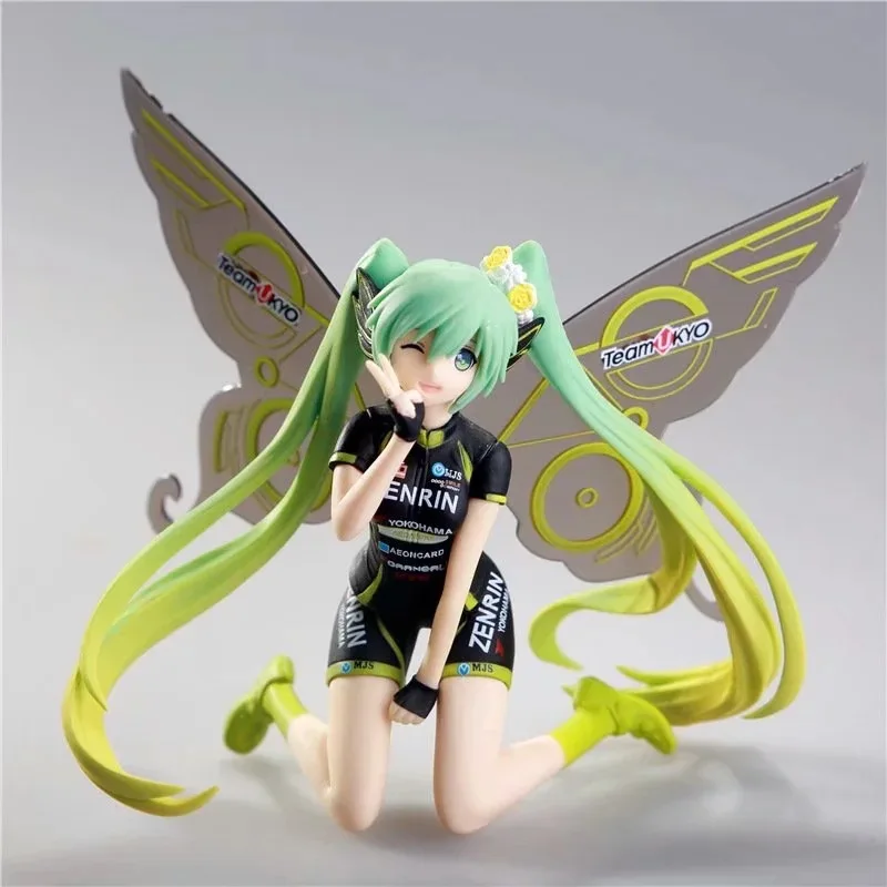 Anime Hatsune Miku Hand Model Kawaii Beautiful Girl Sitting Figure Two Dimensions Surrounding Desktop Decoration Ornaments Gift