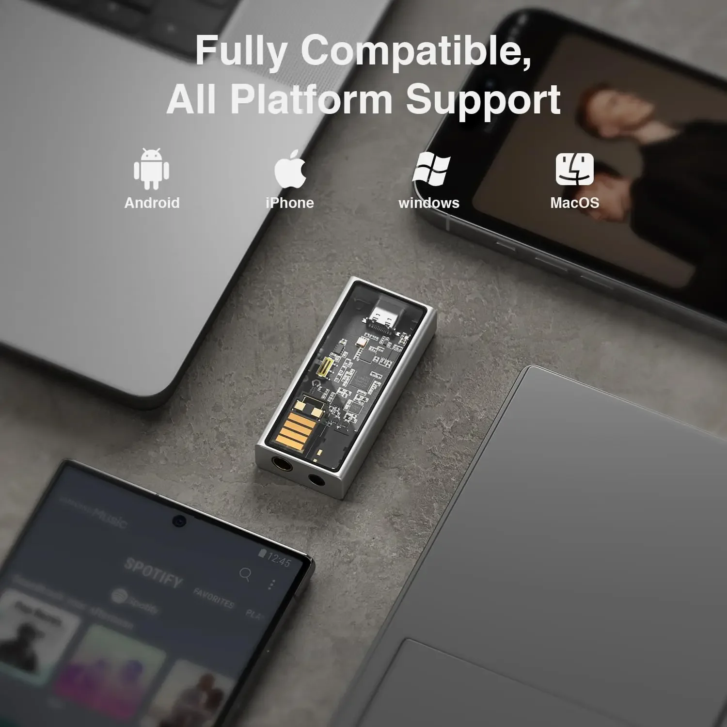 Questyle M15C المحمولة USB DAC & AMP أحدث الإصدار الرائد CS43198 فك سماعة مكبر كهربائي آلة المحمولة فك