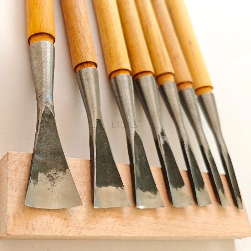 

Multi-functional Wood Carving Chisels Professional Paper Gypsum Seal Engraving Knives Sharp Round Knife Woodworking Hand Tools