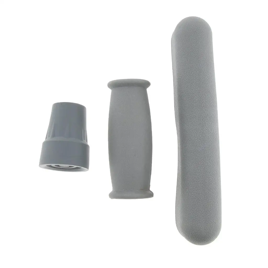 Crutches Pads Soft Handle Cover Rubber Underarm Pillow Kit for Adjustable Orthopedic Walking Aid for Disabled