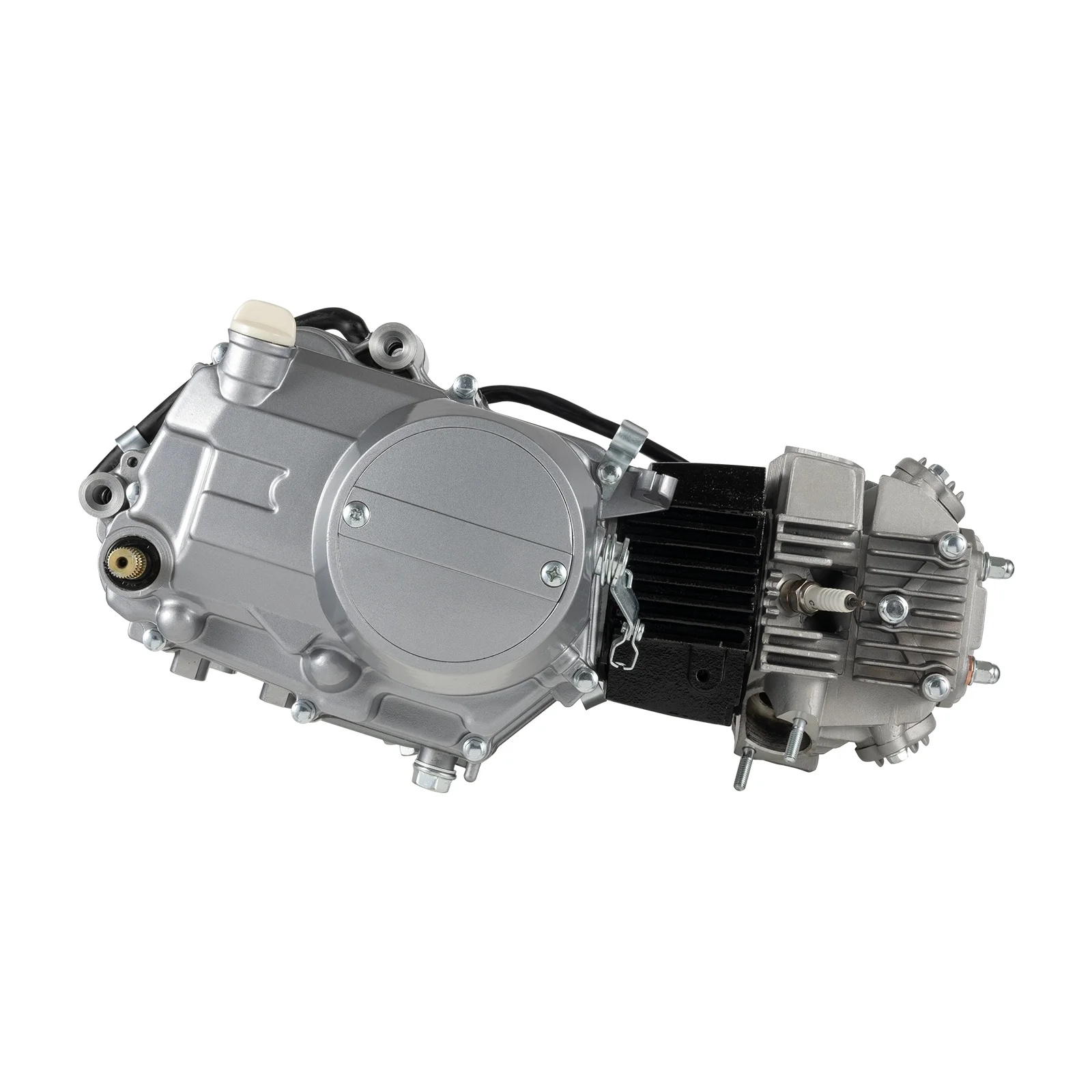 4-Stroke Engine, CRF50 125CC Single Cylinder Air Cooling Engine, Semi Auto Engine Motor 4 Speed W/ Reverse for Motorcycles