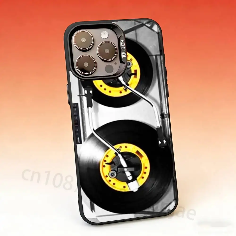 Retro Magnetic Radio Tape Cassette Phone Case For iPhone 17,16,15,14,13,12,11,Pro,Max,Plus,Mini Candy Matte Shockproof Cover