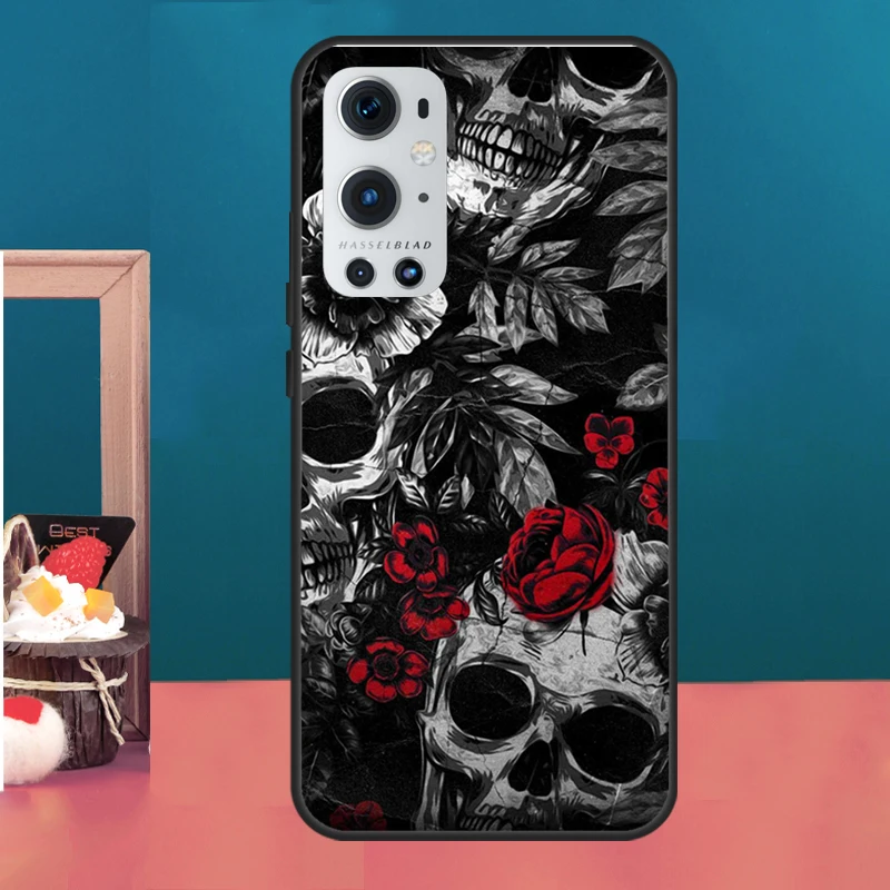 Gothic Skull Silicone Phone Case For Oneplus Ace 10R 9 R 8T For Nord 2 T Cover One Plus 10 9 Pro soft case