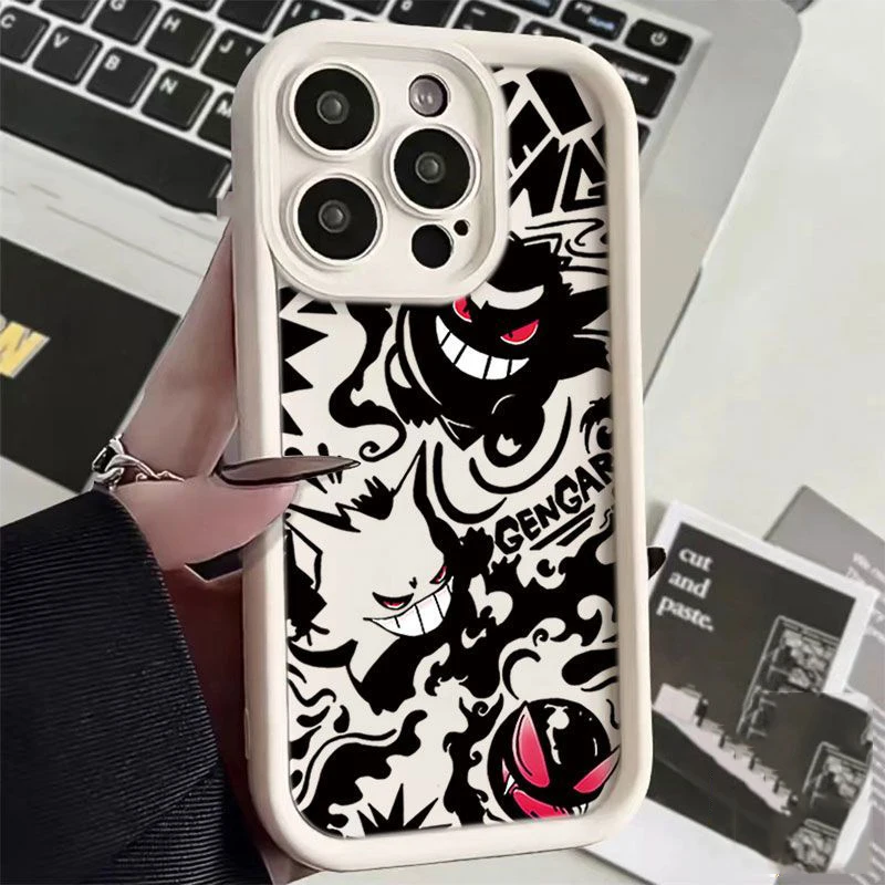 구글 픽셀 9 8 7 8A 7A 프로 XL 9프로 7프로 8프로 9프로XL용 폰 케이스 실리콘 럭셔리 포켓몬 겐가 풀 프로텍션 커버