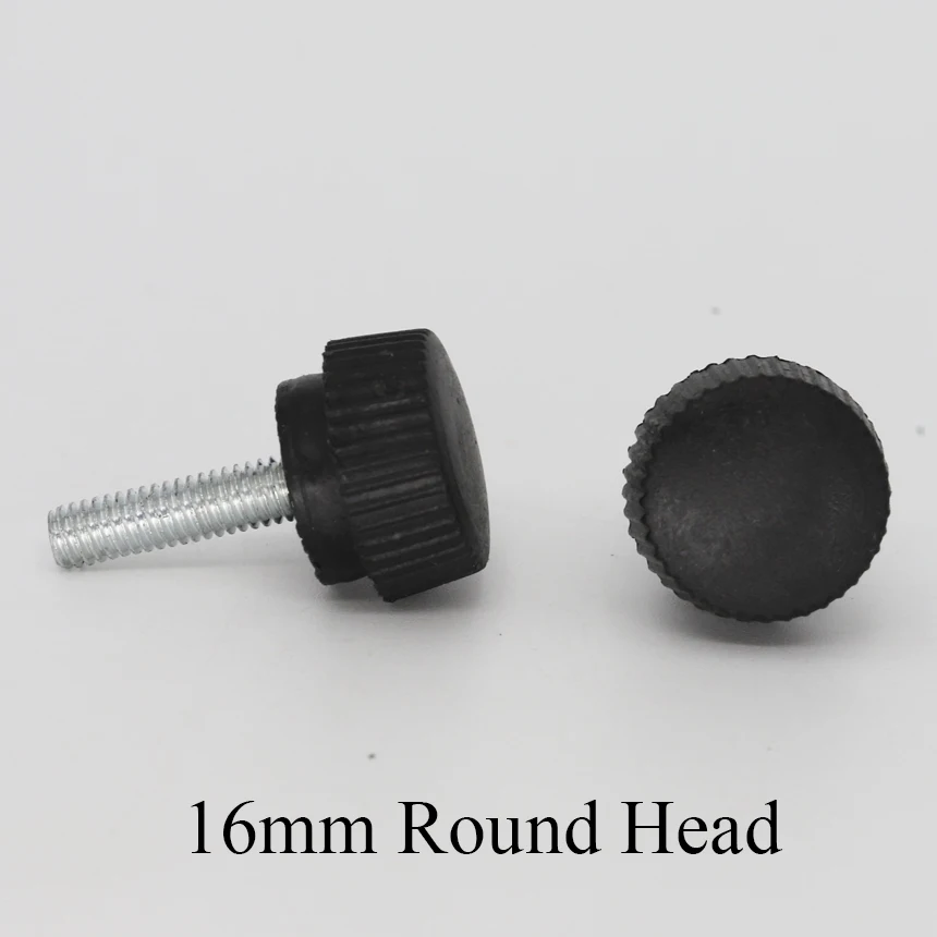 

M6 Male Thread OD 35mm 40mm Length 16mm Round Head Screw Plastic Straight knurling Thumb Screw On Handle Clamping Grip Knob