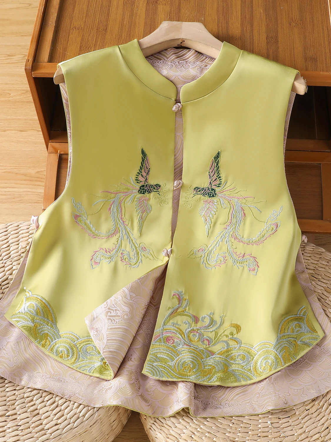 Nowa luźna kamizelka damska 2025, duży rozmiar, dwustronna, uniwersalna, markowa, ekskluzywna, modna, okrągły dekolt.