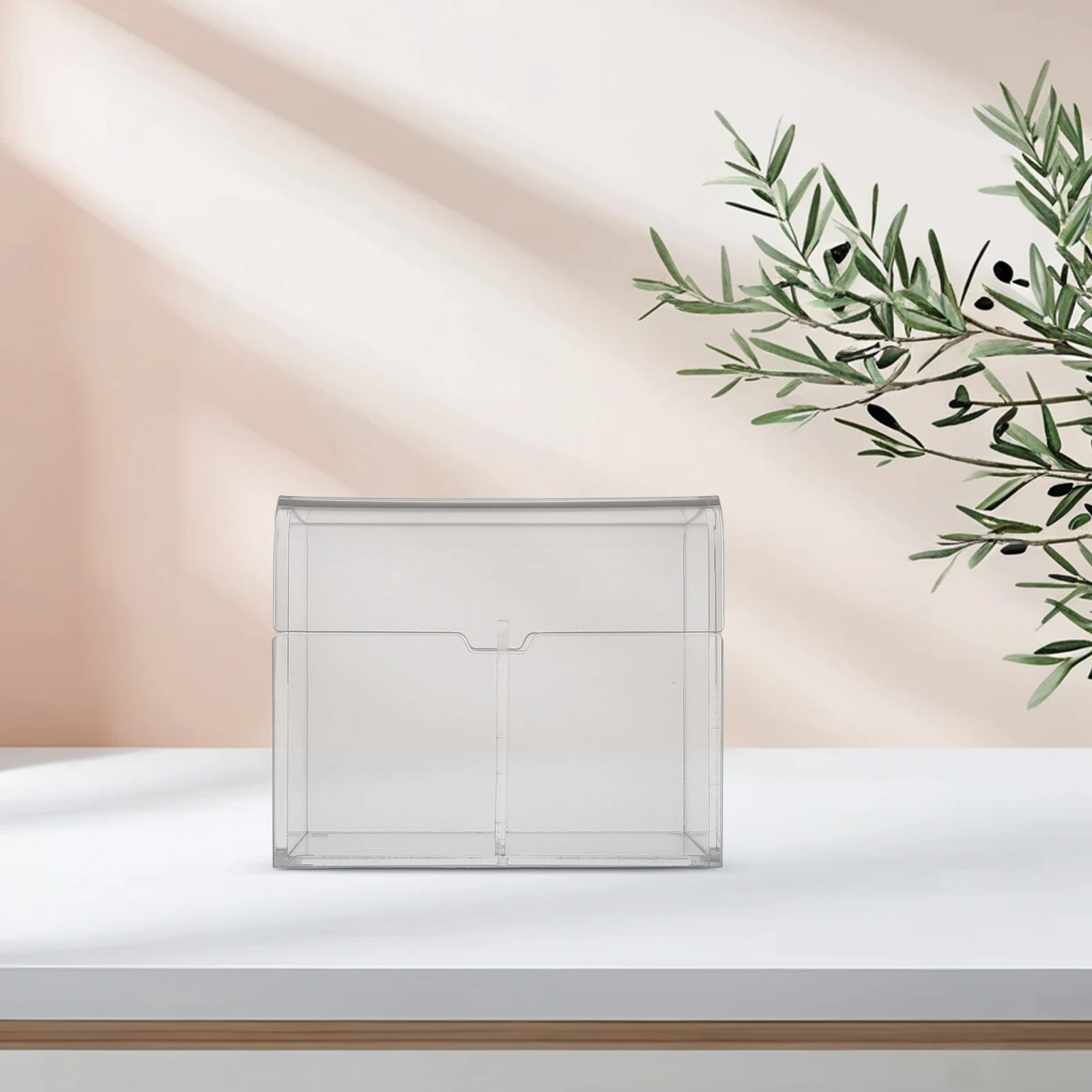 

Clear Story Card Storage Box 12x8x3inch Multifunctional Card Holder for Flashcards Playing Cards Learning Games Plastic