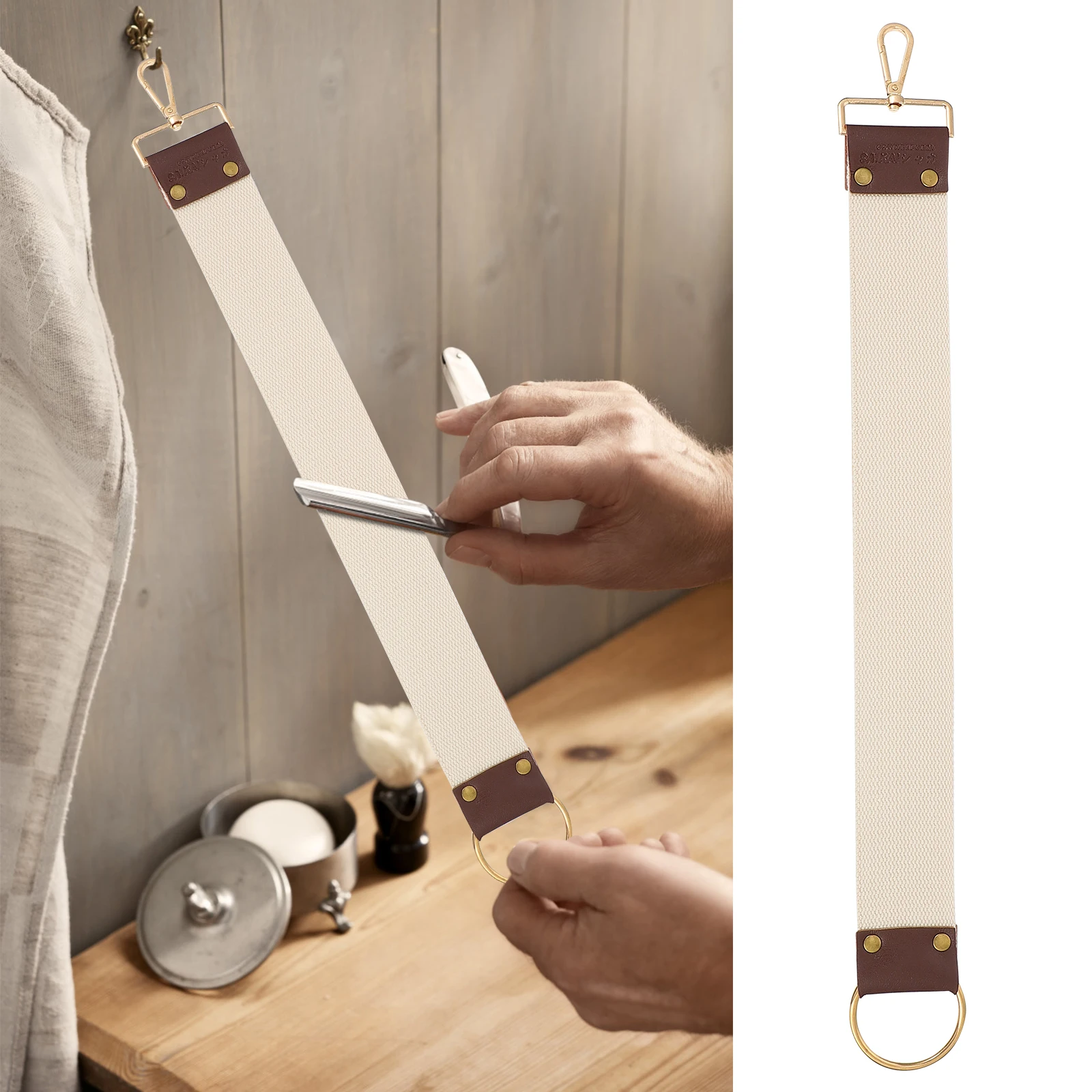 قماش شحذ ستروب لشفرات الحلاقة المحمولة سكين طحن القماش دائم الحلاق حزام الحلاقة للطي