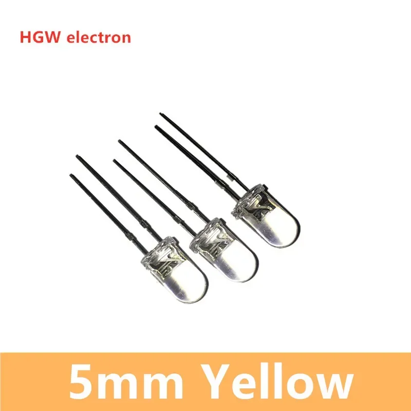 100pcs Transparent Round 5mm Assorted Kit super bright water clear Green Red white Yellow Blue Light LED bulbs emitting diode F5