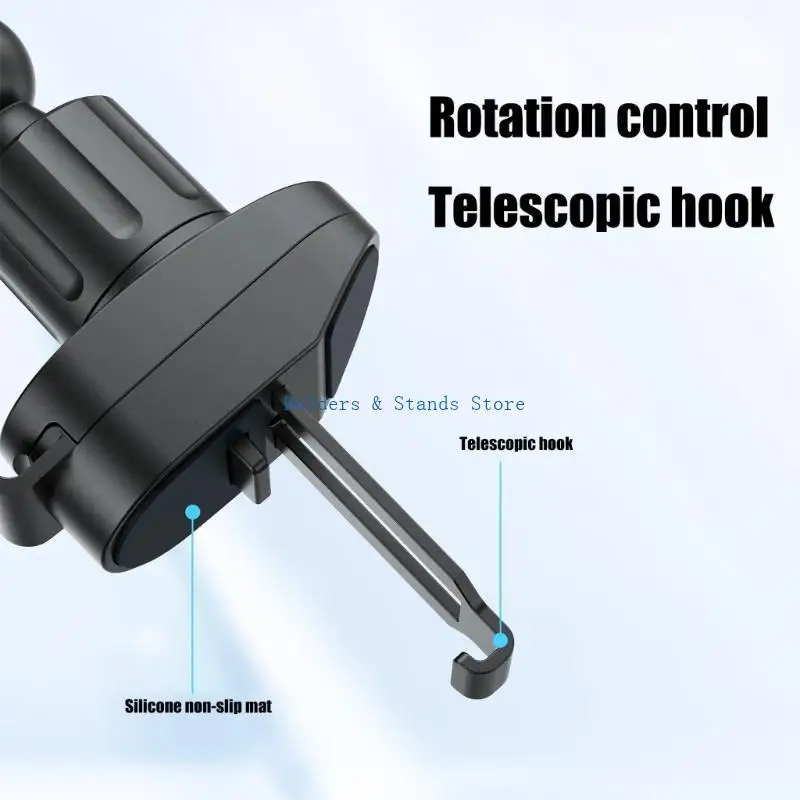Y4UE Secure Air Вентиляционное телефона держатель телефона Мобильный монтаж с расширенным металлическим крюком ударопрочно для
