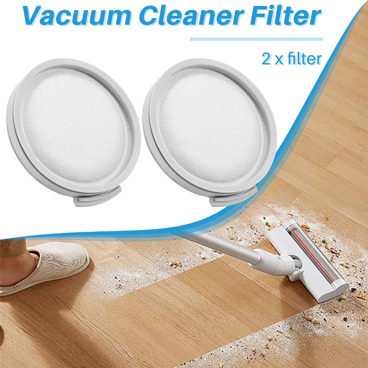 2PCS HEPA Filters for Xiaomi Mijia SCWXCQ01RR Roborock H6 Handheld Wireless Vacuum Cleaner Replaceable Accessories