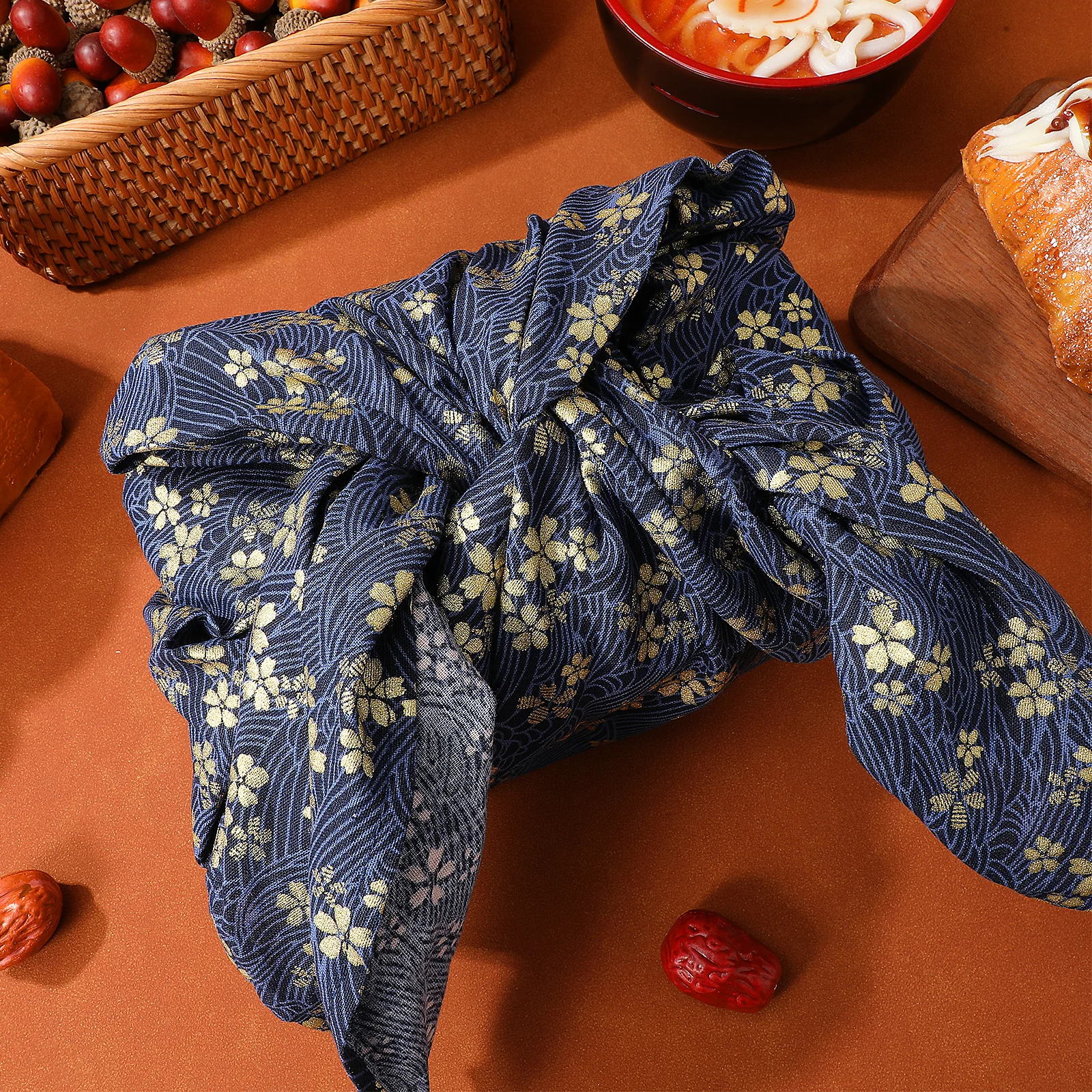 

Japanese Style Wrapping Cloth For Bento Lunch Box Gift Packaging Cotton Multipurpose Decorative Packing Cloth Kitchen Bar Tool