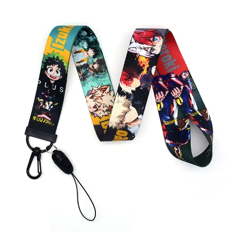 Popular Izuku Midoriya All Might Twice Katsuki Bakugou New Japanese Animation Webbing Green and Cool Ingenious Keychain Lanyard