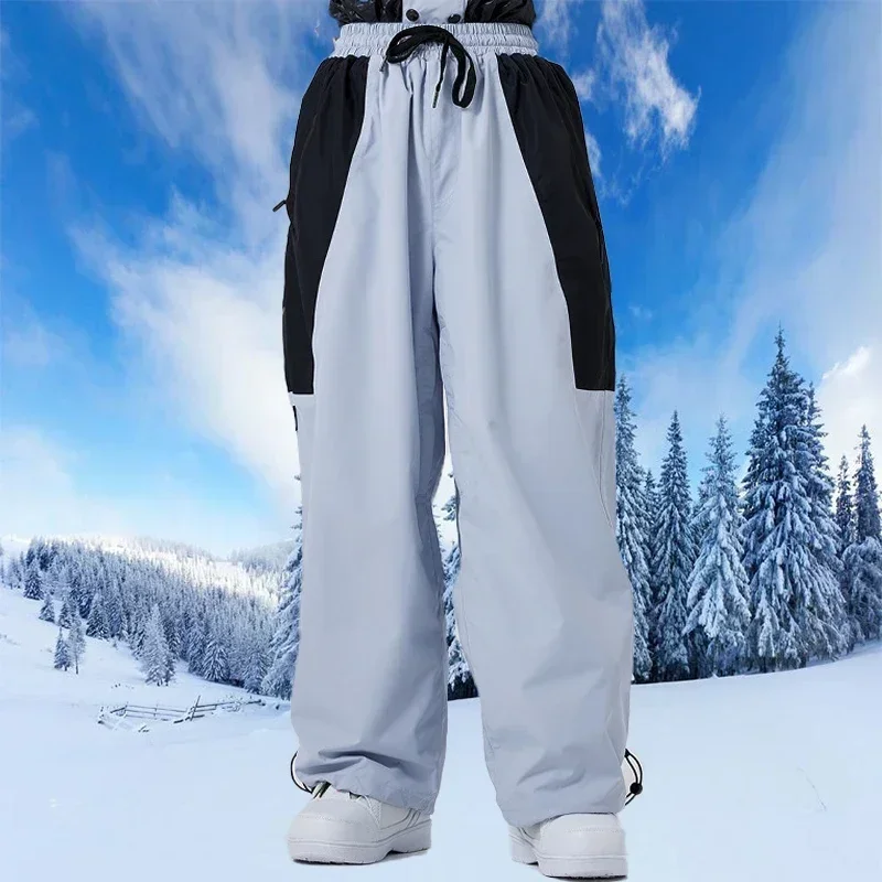 Women Men Skiing Trousers Adult Ski Pants Sport Breathable 2025 Winter Outdoor Warm Wind Proof Waterproof Snowboard Snow Pants