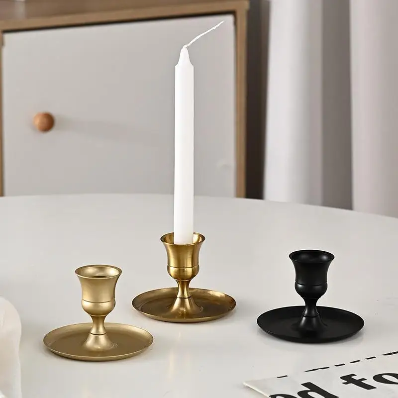 Vintage Elegant Tabletop Candle Holders Decorative Candlestick for Christmas Thanksgiving Home Hotel Decor