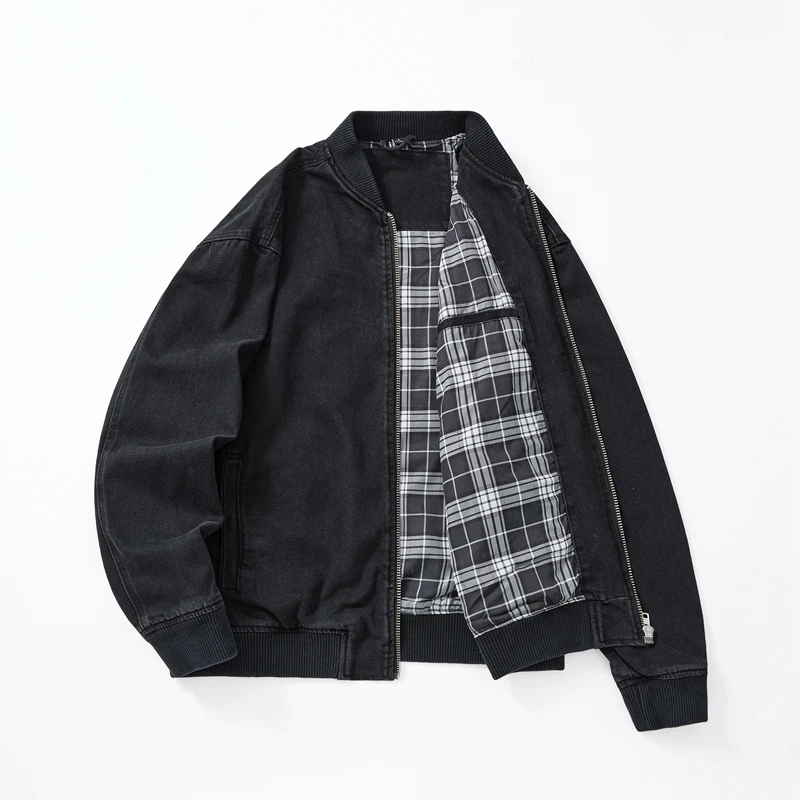 

Men's Denim Jacket Loose Casual Outerwear Retro Japanese Style Simple Couple's Coats Korean Fashion Leather Jacket Men's Jackets