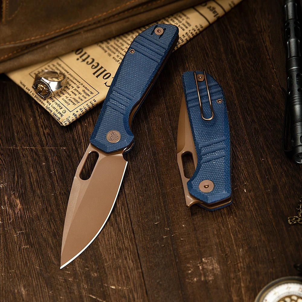TRIVISA Pocket Folding Gecko Knife14C28N Blade Micarta Handle Herramienta High Quality Outdoor Survival Camping Hiking EDC Tool