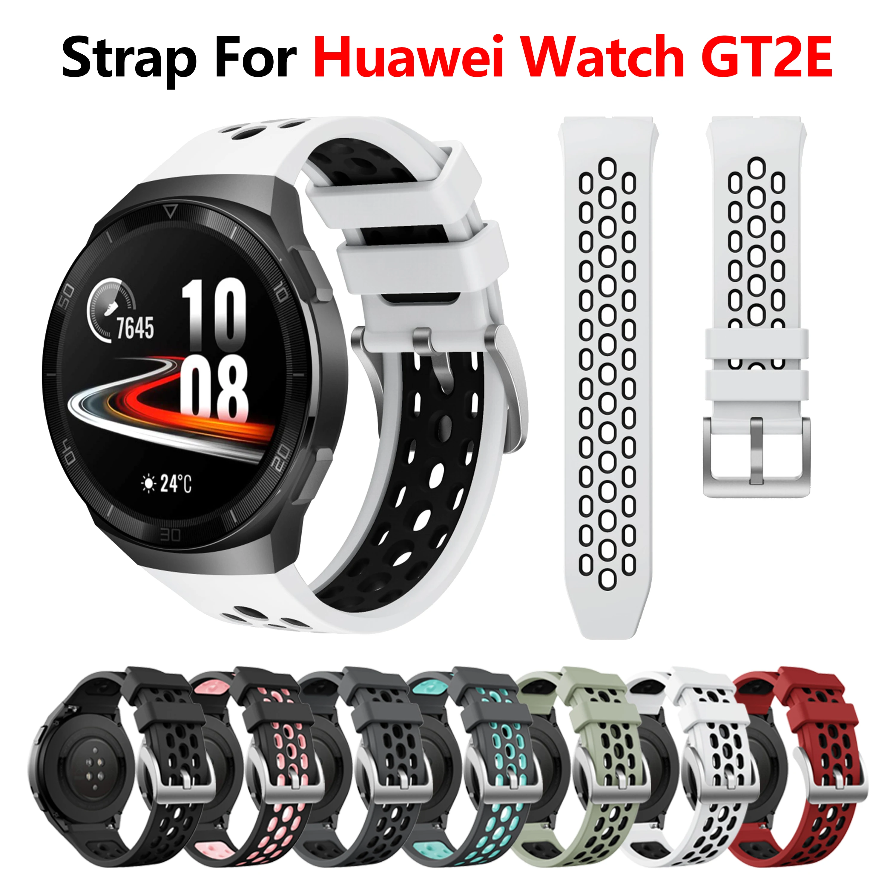 Correa oficial para Huawei Watch GT2e, pulsera deportiva transpirable para huawei gt 2e, gt2e