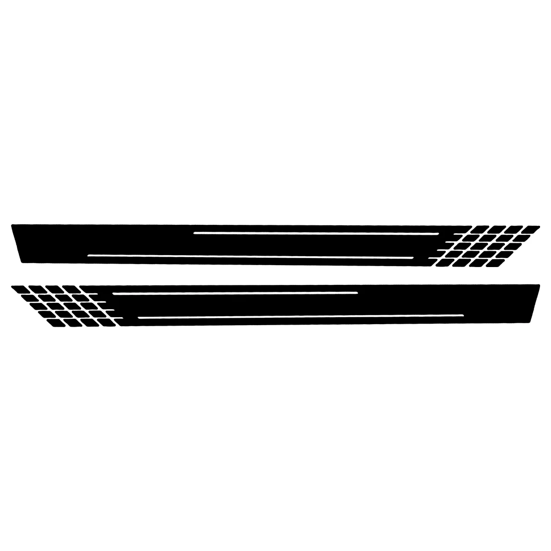 

1 Pair Gloss Black Car Racing Side Body Stripe Graphics Vinyl Decal Sticker 170x12cm New Fit for Universal