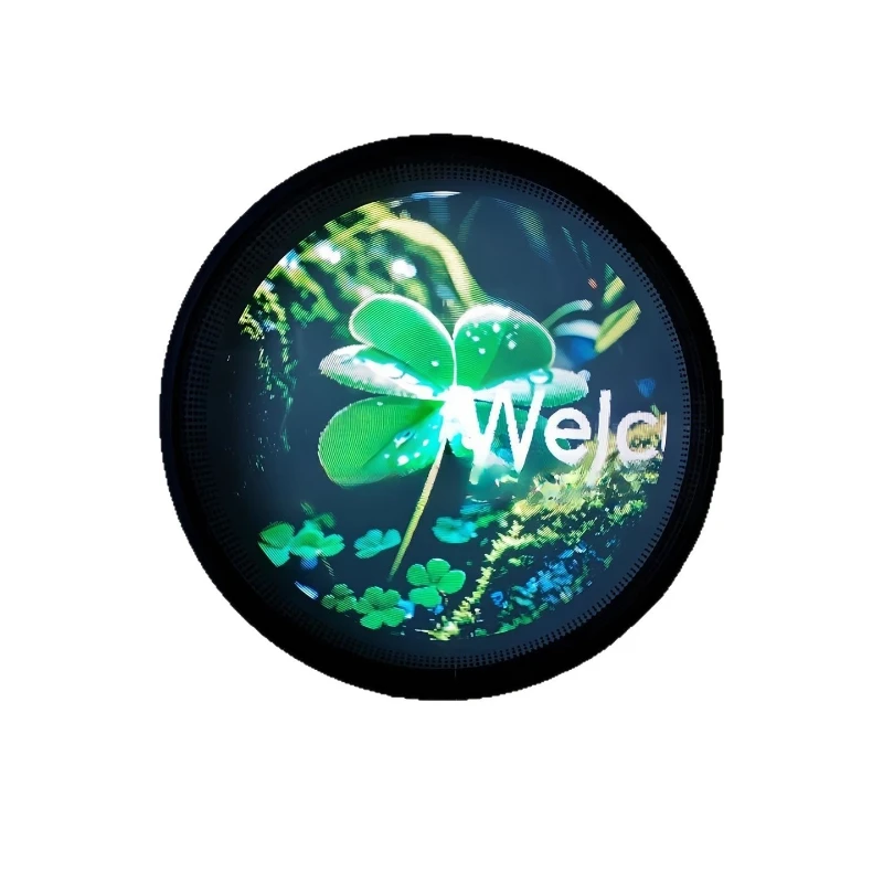 Naked eye 3d holographic fan light box, dynamic advertising signs for outdoor doors in shopping malls, mobile APP remote