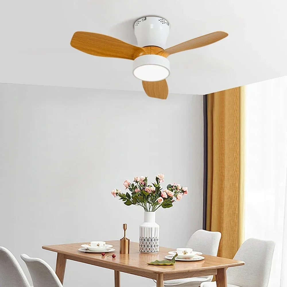 مروحة سقف مدمجة 62 سم مع جهاز تحكم عن بعد وإضاءة، 24 وات، مروحة صامتة صغيرة مناسبة لغرف النوم وغرف الطعام والمطابخ #3