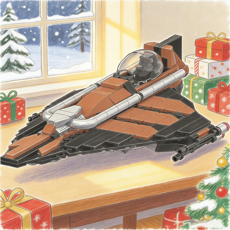 

447pcs MOC Mandalorian Modified Delta 7 Starfighter Star Battle Model Building Blocks Architecture Toy Christmas Gifts Brick