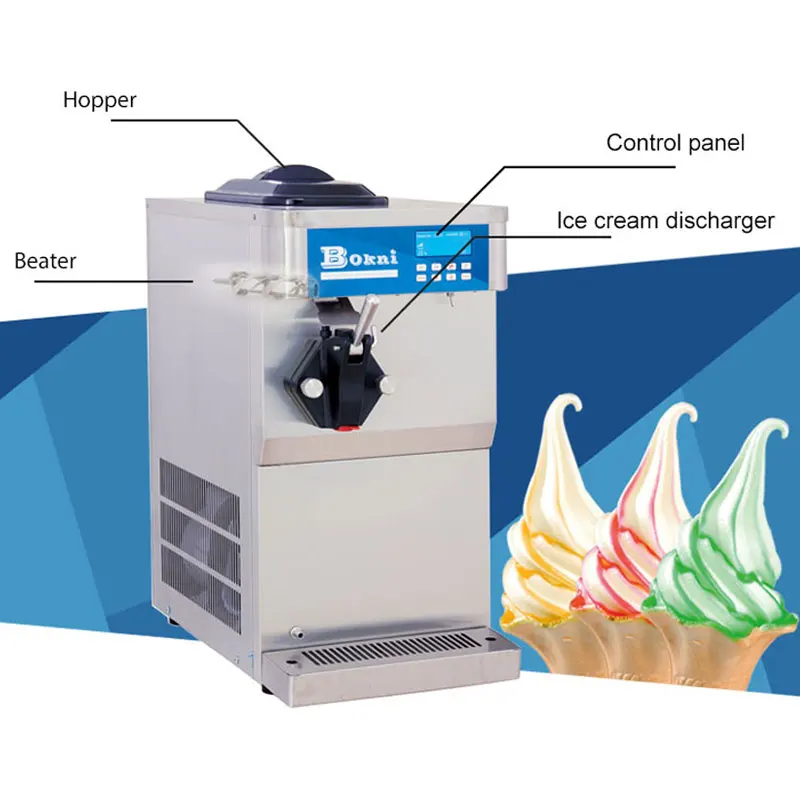 Table Model Soft Ice Cream Machine with 3 Flavours