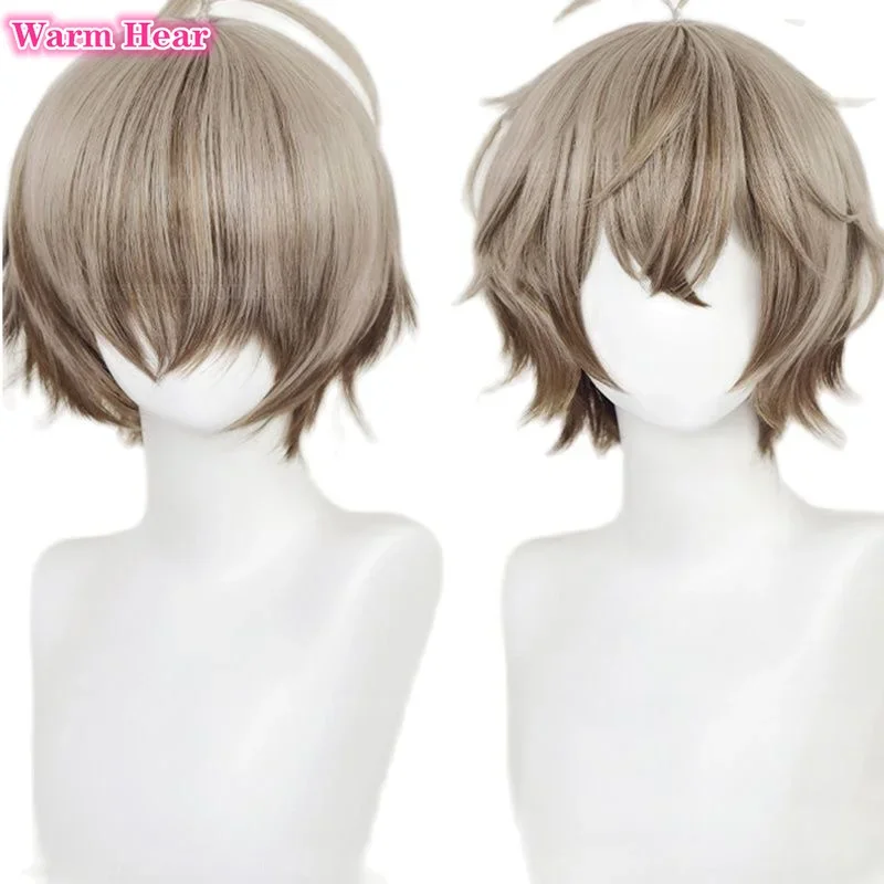 Vtuber Alban Knox Cosplay Wig Noctyx neko 30cm Short Heat Resistant Synthetic Hair YouTube NIJISANJI AT Wigs Earrings Glasses