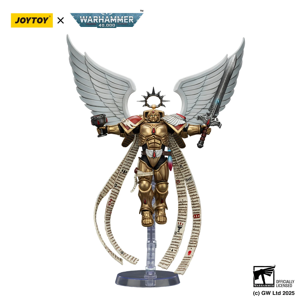 【prevendita】joytoy-warhammer-40k-blood-angels-the-sanguinor-con-spada-larga-encarmine-action-figure-1-18-giocattoli-e-regali