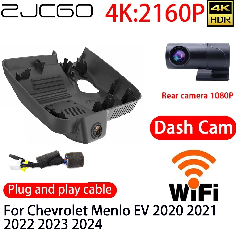 

ZJCGO 4K DVR Dash Cam Wifi Front Rear Camera 24h Monitor For Chevrolet Menlo EV 2020 2021 2022 2023 2024