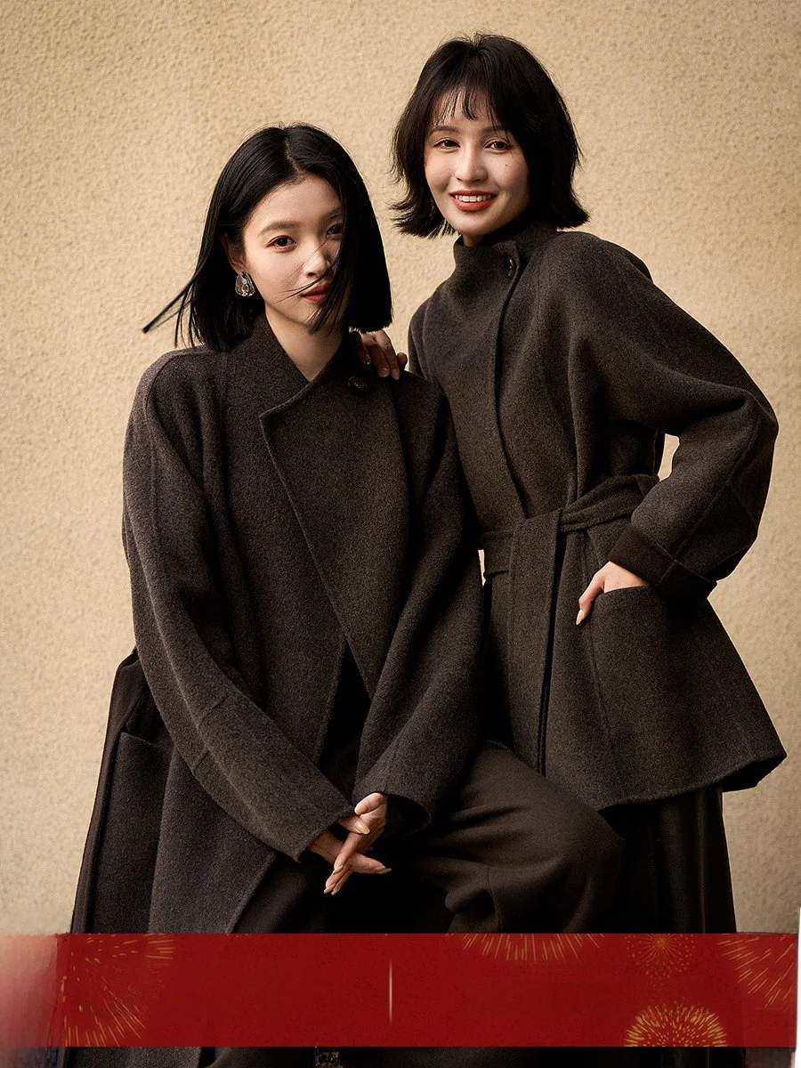 

Двустороннее шерстяное пальто Long-Termism Hyde из австралийской длинноворсовой шерсти, новая зимняя коллекция, модная женская верхняя одежда